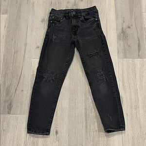 Zara Kids Boys Charcoal (Dark Gray Black) Stretchy Skinny Jeans Size 8 128cm